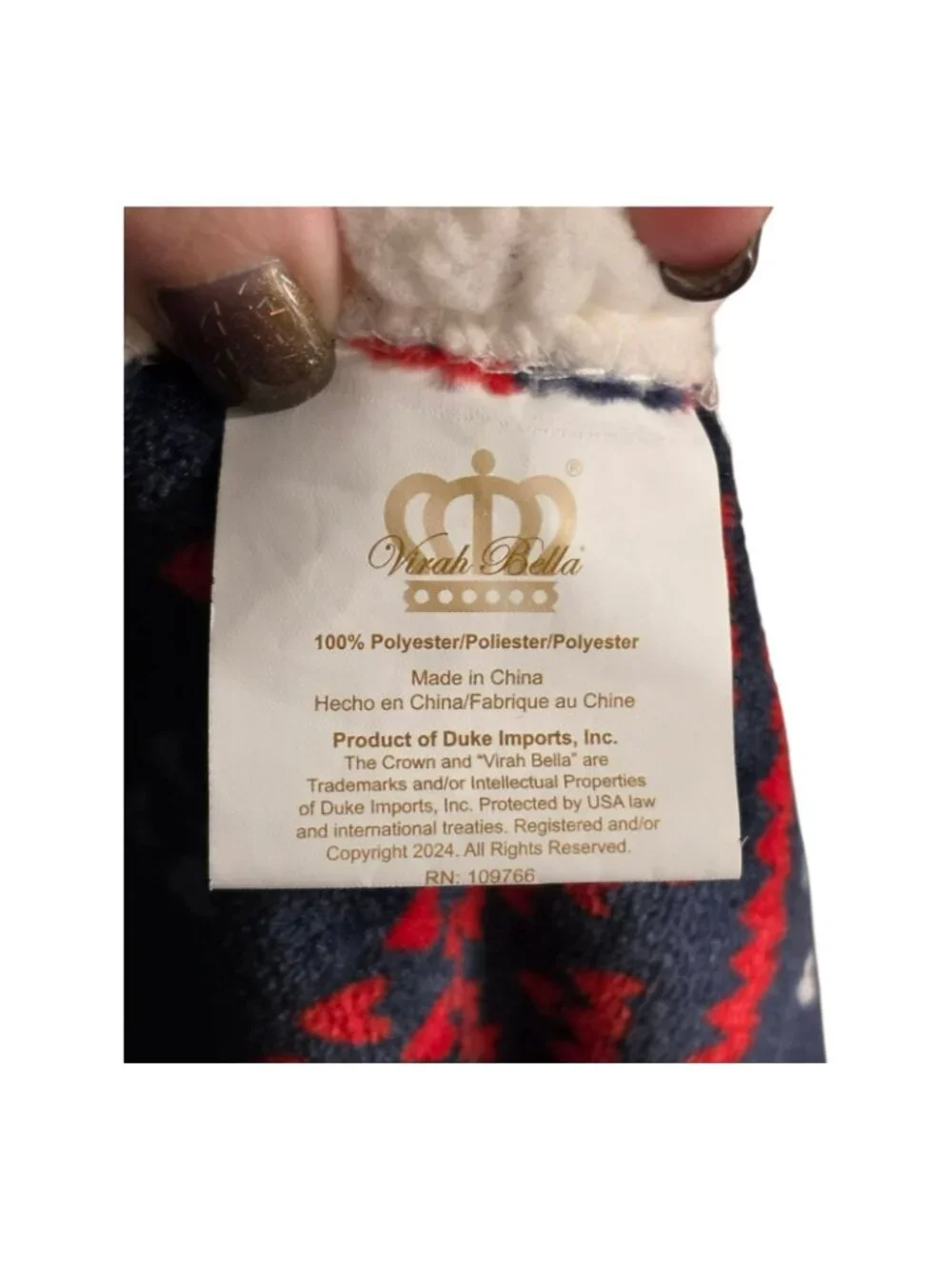 Virah Bella Christmas Sherpa Fleece Blanket Nordic Snowflake Stocking Pattern